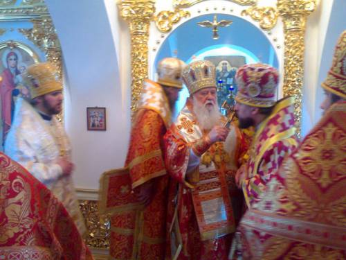 Освячення монастиря Патріархом Філаретом